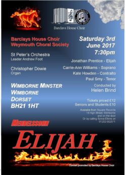 Mendelssohn’s Elijah 2017