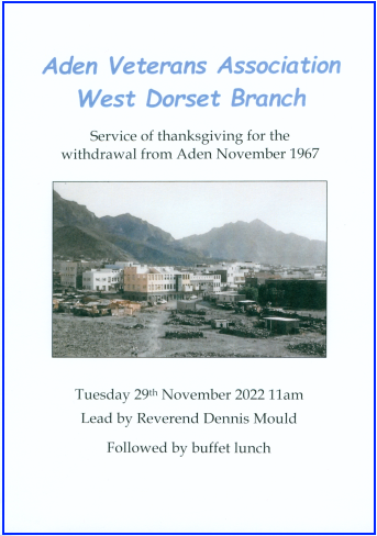 2022 11 29 Aden order of service